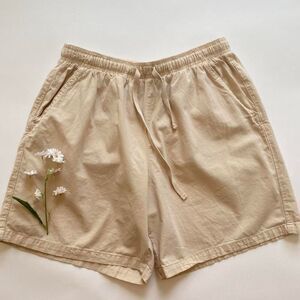 Beige cotton shorts